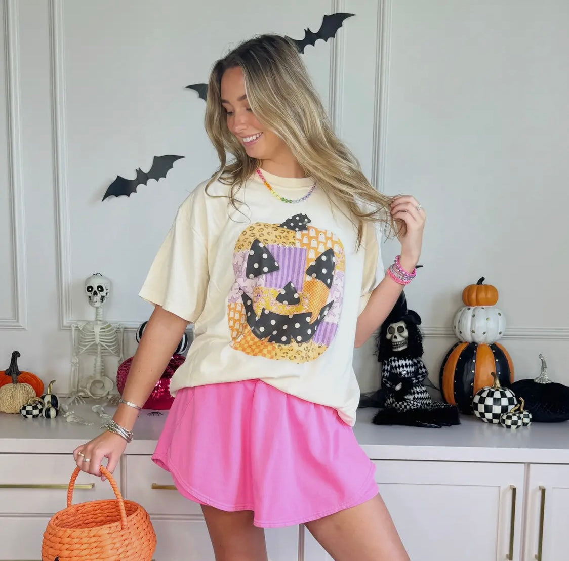 Kid’s Jack-O-Lantern Patchwork Shirt